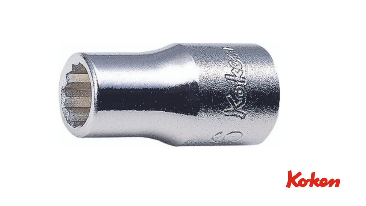 Käsikäyttöiset hylsyt 1/4" / 12-kulmainen