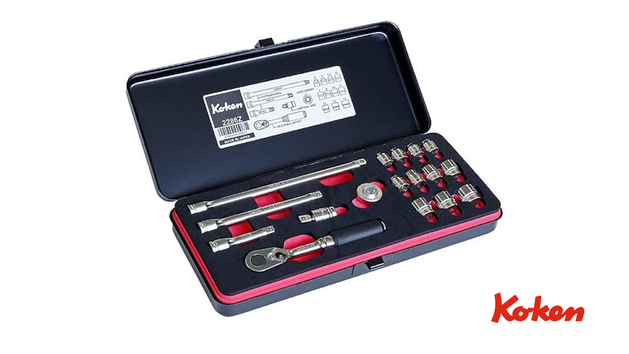 1/4" Räikkäsarja Z-Series/ 17-osainen / 4-15mm