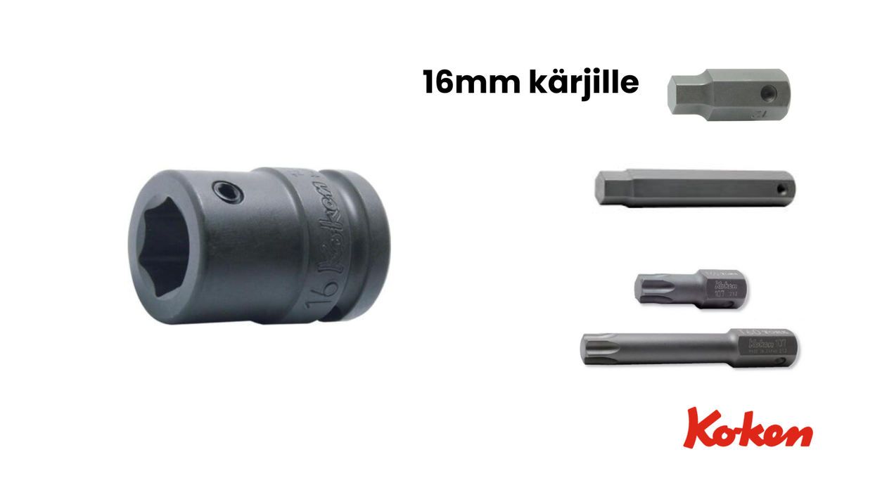 16mm konekärjille adapterit