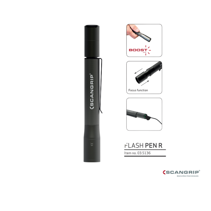 Scangrip taskulamppu LED FLASH PEN R - varaston optimointi