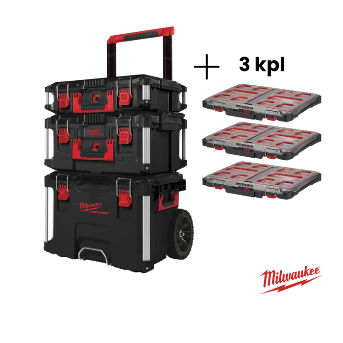 Milwaukee Packout säilytysjärjestelmä, 6-osaa - esittely kappale
