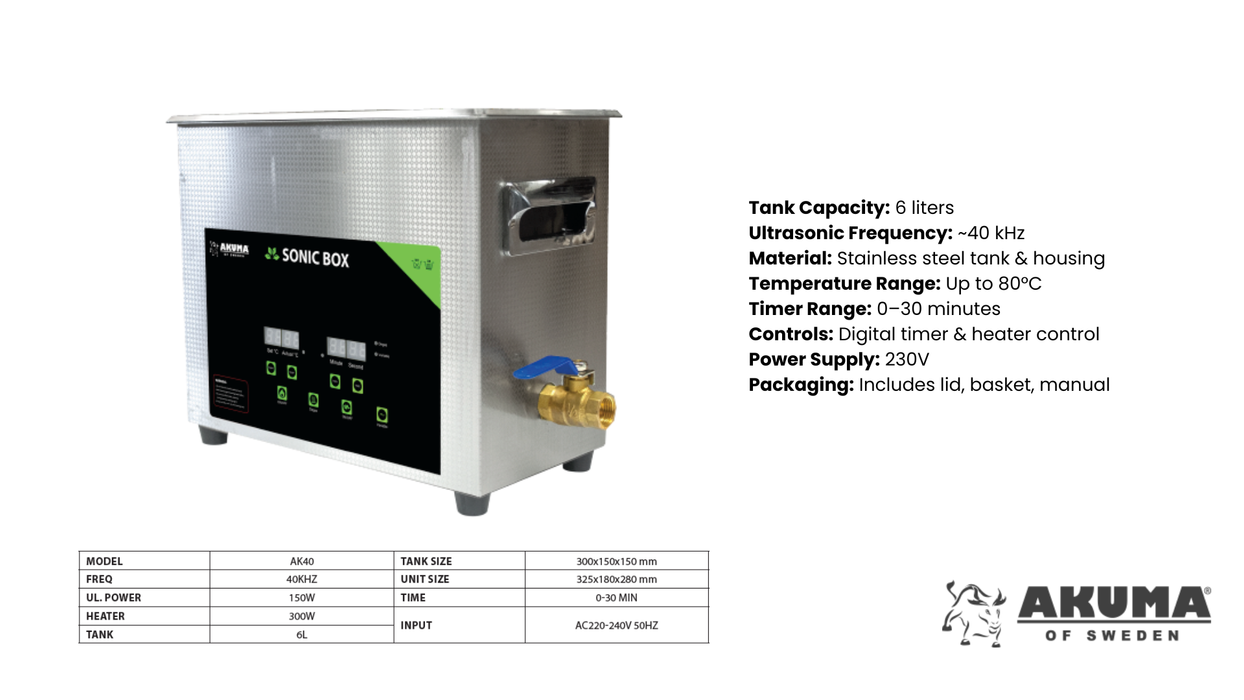 Ultraäänipesuri 6l - 450W