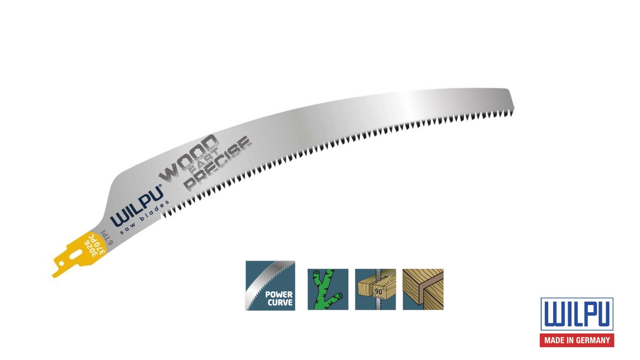 Puukkosahanterä kaareva 370mm/ oksille, juurille + muoviputkelle