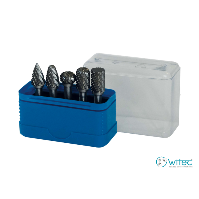 Kovametalliviilasarja 5-osainen / 6mm varsi - 6mm kärki - varaston optimointi