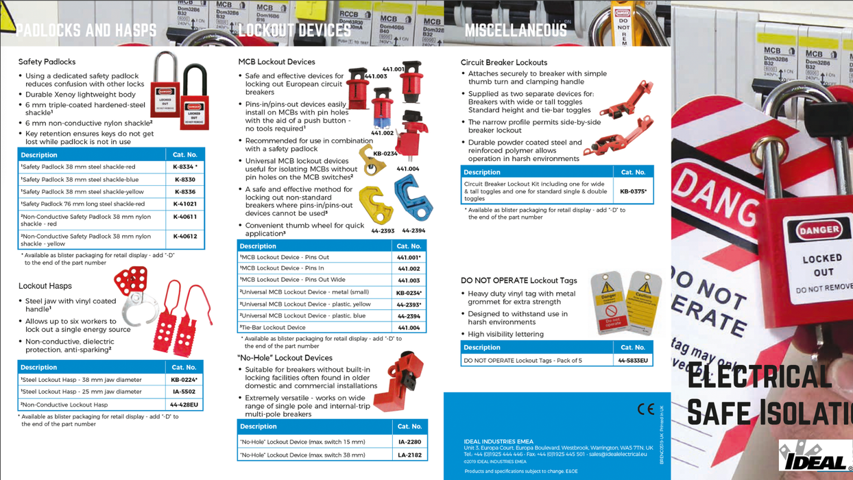 IDEAL Lockout/Tagout KIT - varaston optimointi